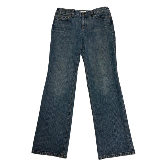 Ann Taylor Loft Womens Boot Leg Jeans Size 8 Denim Stretch - Picture 1 of 5